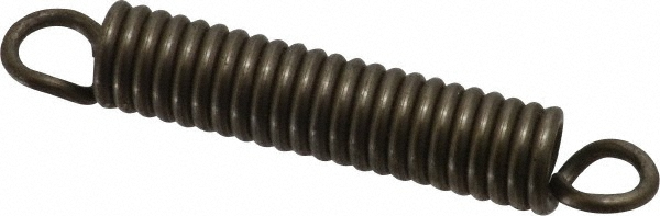 Extension Spring: 0.3" OD, 2-1/4" Extended Length, 0.055" Wire Dia