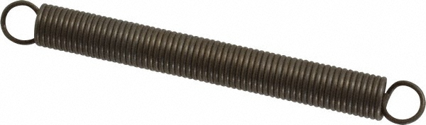 Extension Spring: 0.36" OD, 6.71" Extended Length, 0.045" Wire Dia