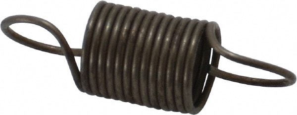 Extension Spring: 0.5" OD, 2.94" Extended Length, 0.045" Wire Dia