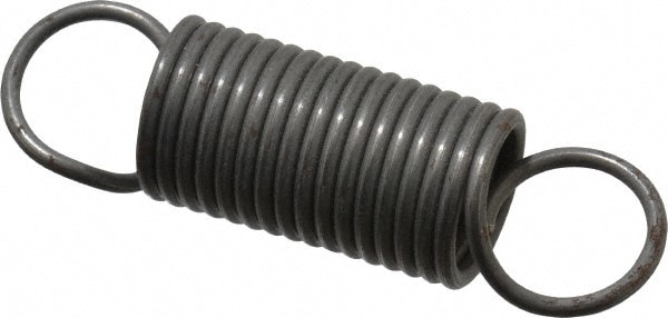Extension Spring: 0.5" OD, 3.01" Extended Length, 0.055" Wire Dia