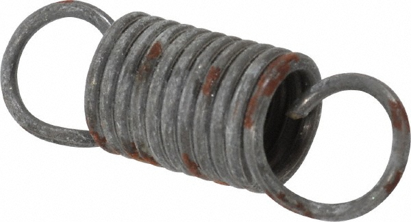 Extension Spring: 0.5" OD, 2.17" Extended Length, 0.063" Wire Dia