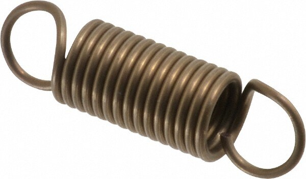 Extension Spring: 0.5" OD, 2.66" Extended Length, 0.063" Wire Dia