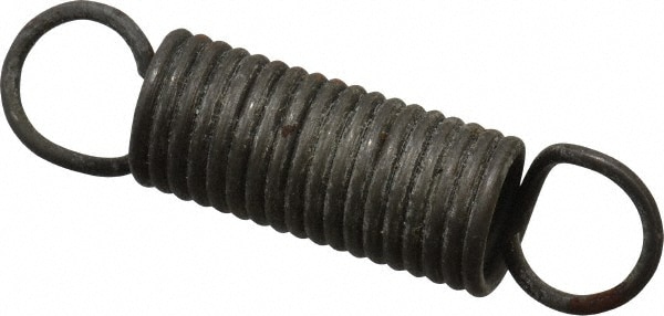 Extension Spring: 0.5" OD, 3.16" Extended Length, 0.063" Wire Dia