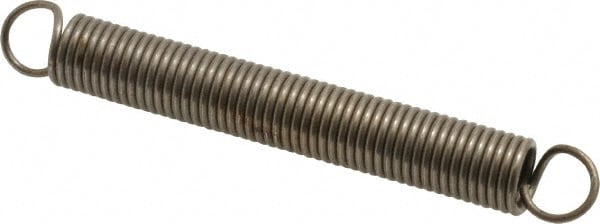 Extension Spring: 0.5" OD, 7.07" Extended Length, 0.063" Wire Dia