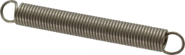 Extension Spring: 0.5" OD, 7.07" Extended Length, 0.063" Wire Dia