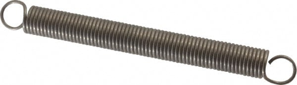 Extension Spring: 0.5" OD, 9.04" Extended Length, 0.063" Wire Dia