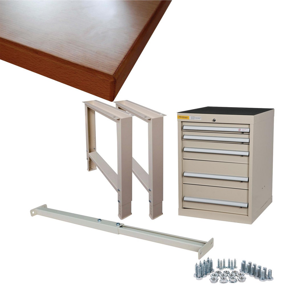 Stationary Modular Workstation: 30" Wide, 24" Deep, 32" High, 4,500 lb Capacity