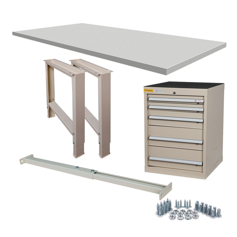Stationary Modular Workstation: 30" Wide, 24" Deep, 32" High, 3,000 lb Capacity