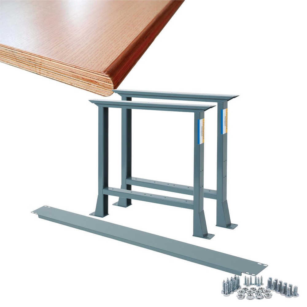 Stationary Industrial Work Bench: 36" Wide, 36" Deep, 34" High, 4,700 lb Capacity