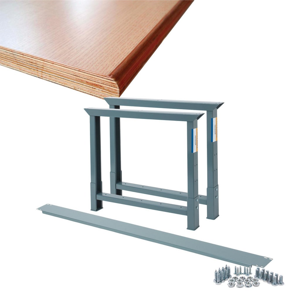 Stationary Industrial Work Bench: 36" Wide, 36" Deep, 34-3/4" High, 3,750 lb Capacity