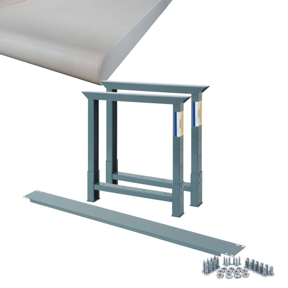 Stationary Industrial Work Bench: 30" Wide, 30" Deep, 34-3/4" High, 3,750 lb Capacity