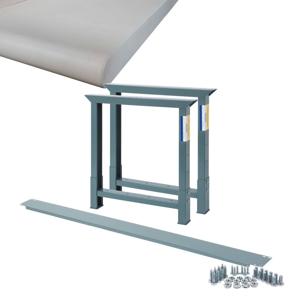 Stationary Industrial Work Bench: 30" Wide, 30" Deep, 34-3/4" High, 4,000 lb Capacity