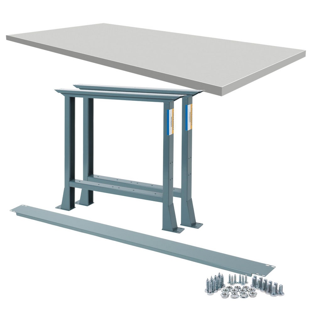 Stationary Industrial Work Bench: 36" Wide, 36" Deep, 34" High, 3,600 lb Capacity