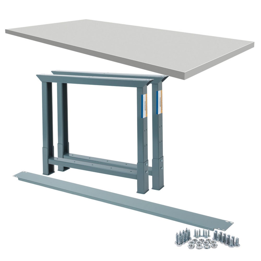 Stationary Industrial Work Bench: 36" Wide, 36" Deep, 34-3/4" High, 3,600 lb Capacity