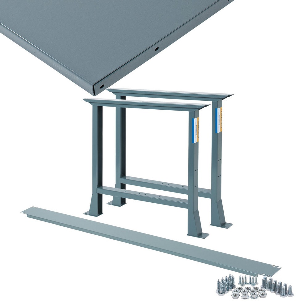 Stationary Industrial Work Bench: 36" Wide, 36" Deep, 33-3/4" High, 3,600 lb Capacity