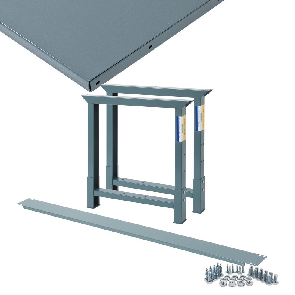 Stationary Industrial Work Bench: 30" Wide, 30" Deep, 34-1/2" High, 3,000 lb Capacity
