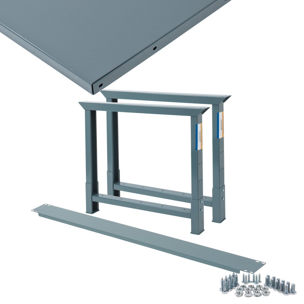 Stationary Industrial Work Bench: 36" Wide, 36" Deep, 34-1/2" High, 3,300 lb Capacity