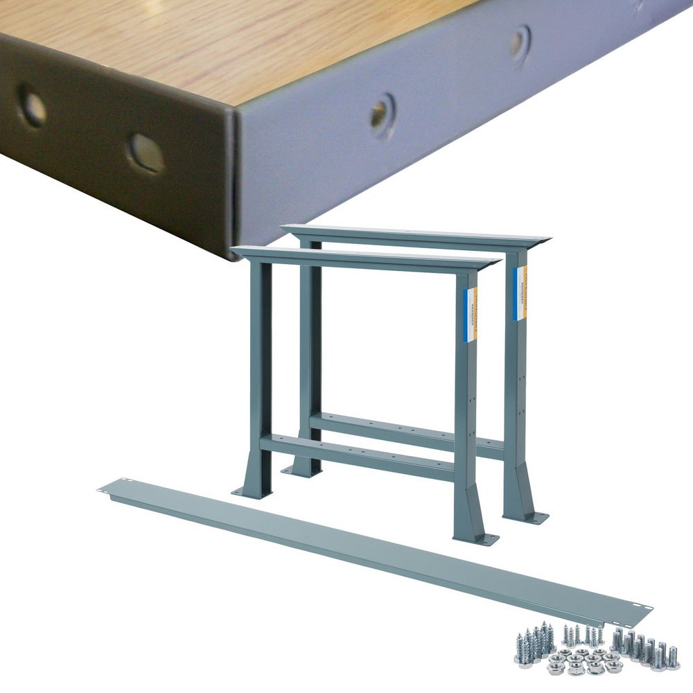 Stationary Industrial Work Bench: 36" Wide, 36" Deep, 33-7/8" High, 3,600 lb Capacity