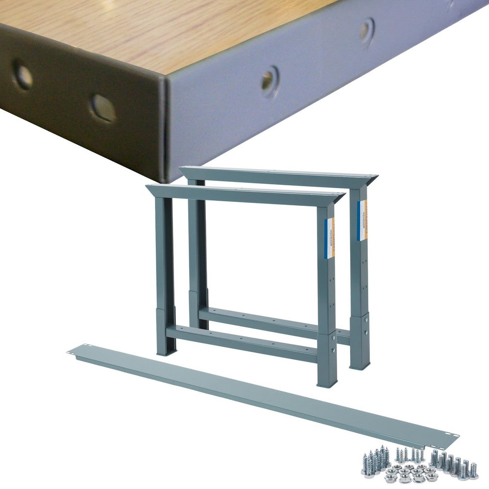 Stationary Industrial Work Bench: 36" Wide, 36" Deep, 34-5/8" High, 3,600 lb Capacity