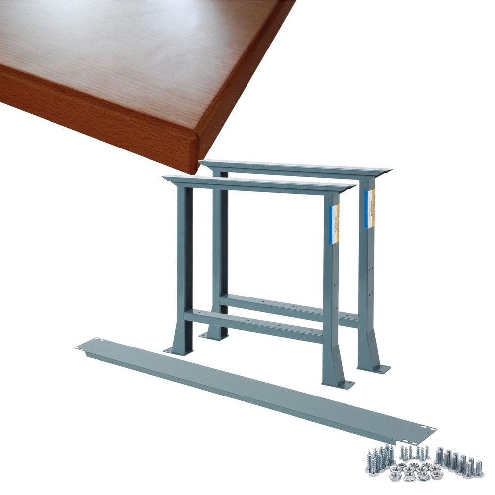 Stationary Industrial Work Bench: 36" Wide, 36" Deep, 34" High, 4,700 lb Capacity