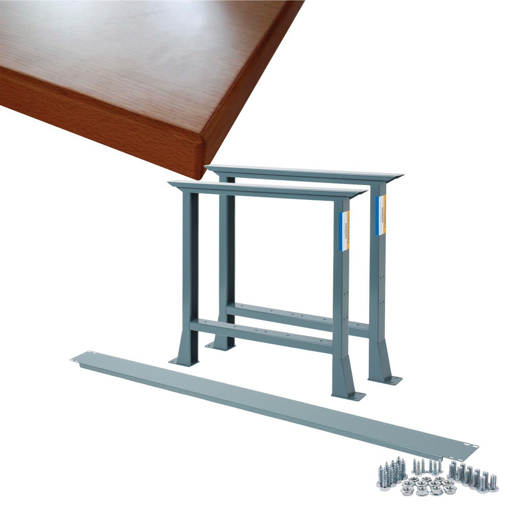 Stationary Industrial Work Bench: 72" Wide, 36" Deep, 34" High, 5,400 lb Capacity