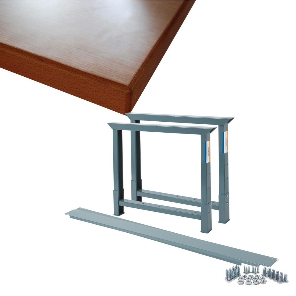 Stationary Industrial Work Bench: 36" Wide, 36" Deep, 34-3/4" High, 4,000 lb Capacity
