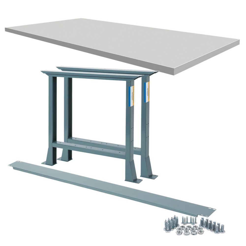 Stationary Industrial Work Bench: 36" Wide, 36" Deep, 34" High, 3,600 lb Capacity