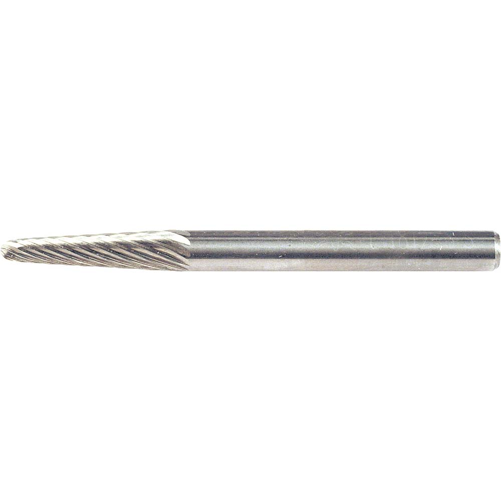 PFERD SL-42, 1/8" Cut Diam, 1/8" Shank Diam, Tungsten Carbide Single Cut 14° Taper Burr - 1-1/2" OAL, 1/2" LOC | Part #23451