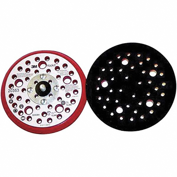 Disc Backing Pad: 5" Dia, Hook & Loop - 5/16-24 Thread, 12000 Max RPM