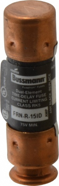 Cooper Bussmann General Purpose Fuse: Time Delay, RK5, 15 A - 2" OAL | Part #FRN-R-15ID
