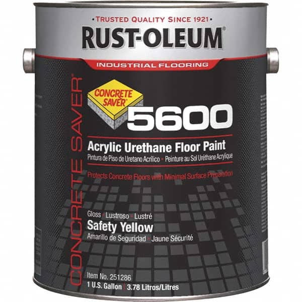 Rust Oleum 1 Gal Can Satin Safety Yellow Floor Coating