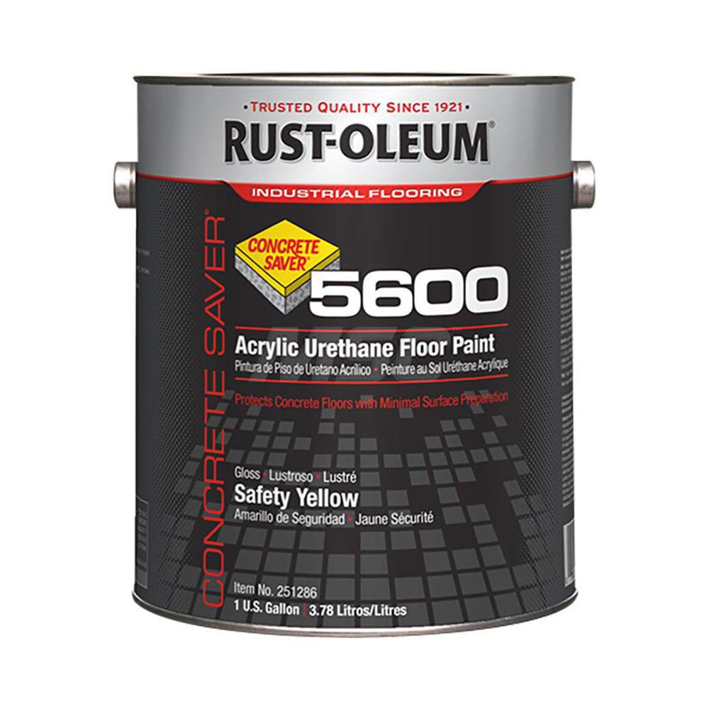 Rust-Oleum - 1 Gal Can Satin Safety Yellow Floor Coating - 91702365 ...