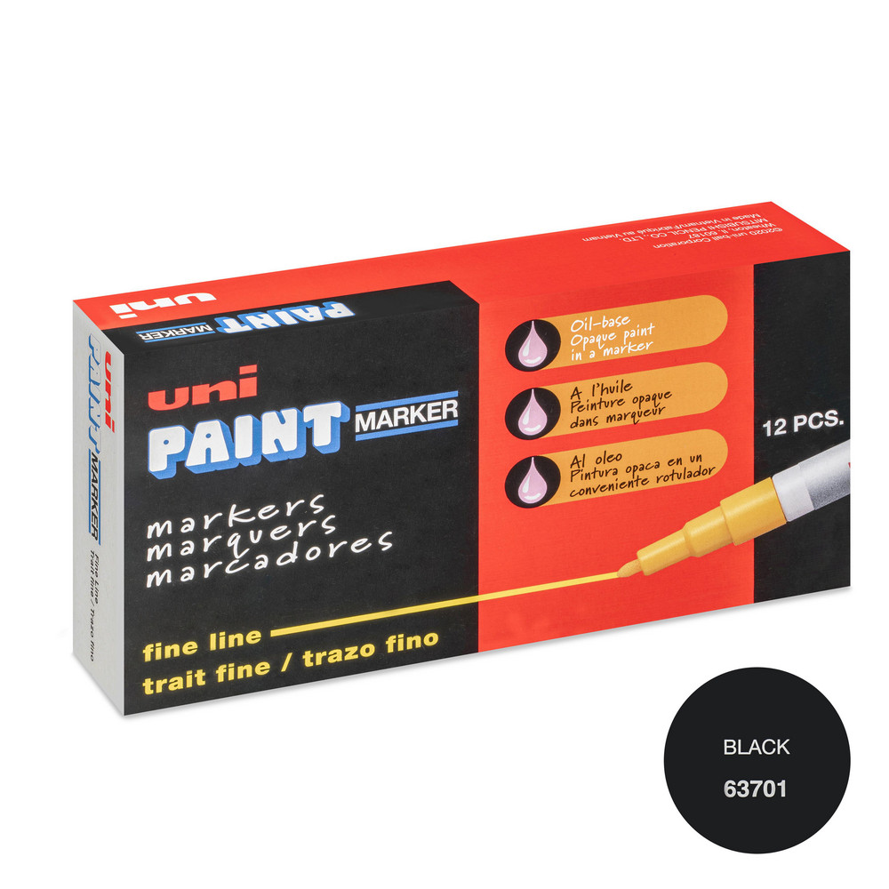 Paint Pen Marker: Black, Oil-Based