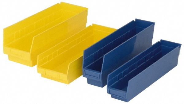 Plastic Shelf Bins - Yellow Plastic Organizing Bins