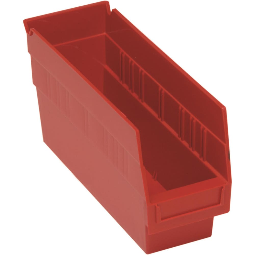 Plastic Hopper Shelf Bin: Red