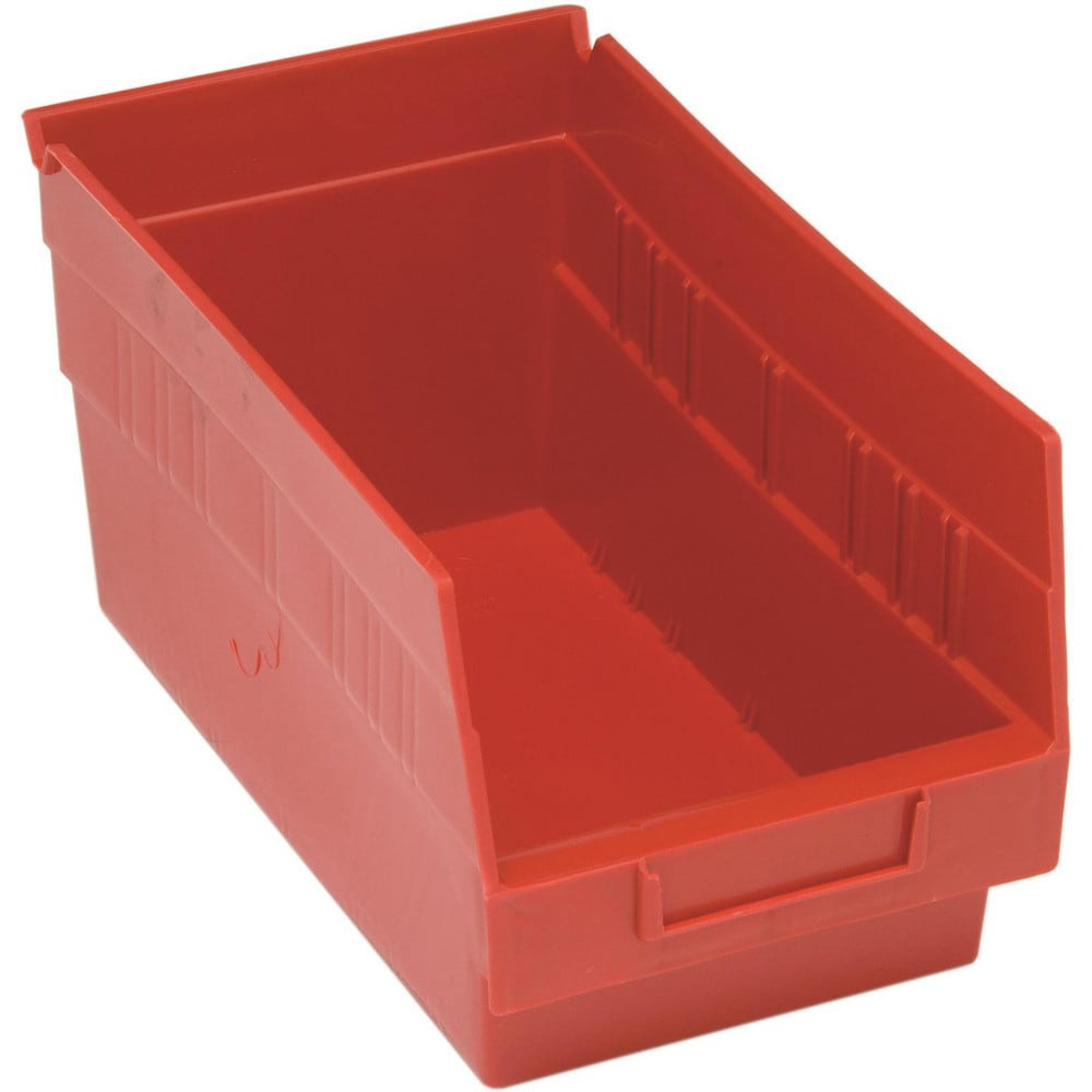 Plastic Hopper Shelf Bin: Red