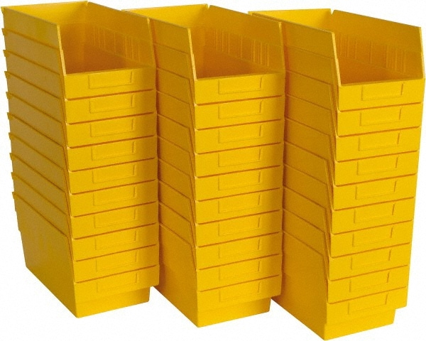 Plastic Hopper Shelf Bin: Yellow