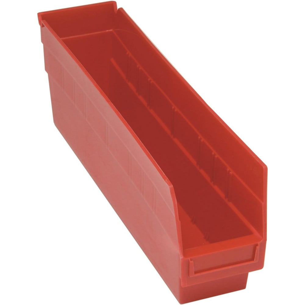 Plastic Hopper Shelf Bin: Red