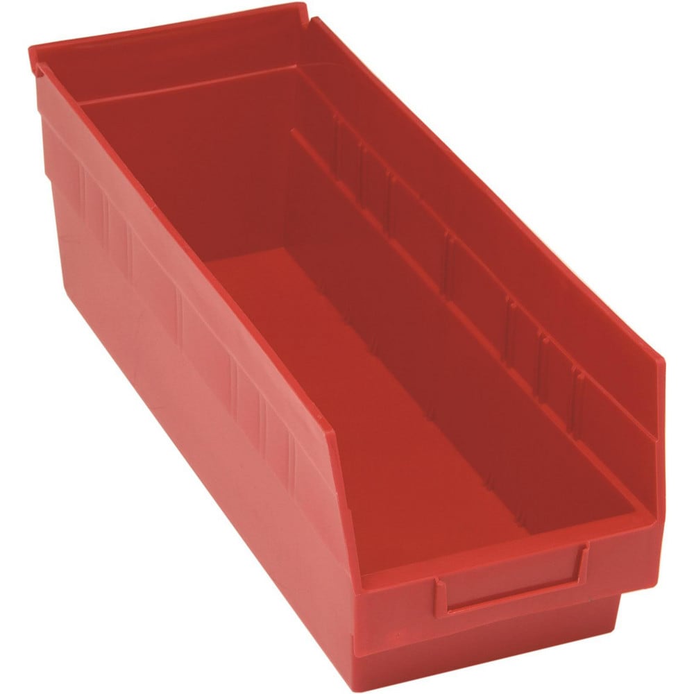 Plastic Hopper Shelf Bin: Red
