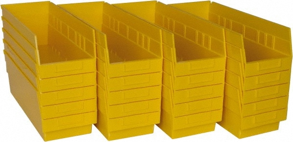 Plastic Hopper Shelf Bin: Yellow