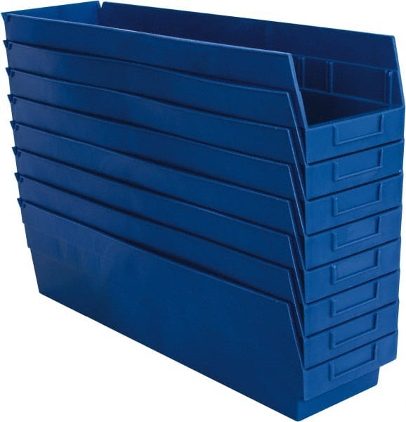 Quantum Storage QSB206BLCS Plastic Hopper Shelf Bin: Blue 