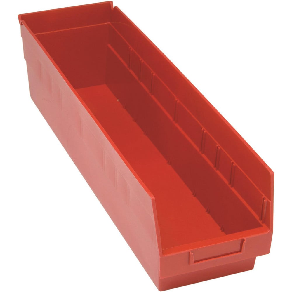 Plastic Hopper Shelf Bin: Red