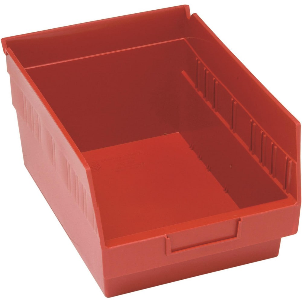 Plastic Hopper Shelf Bin: Red
