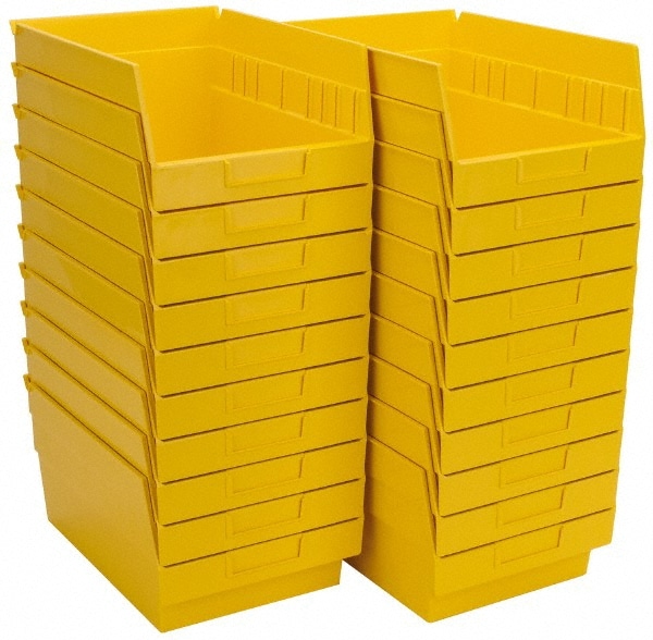 Plastic Hopper Shelf Bin: Yellow