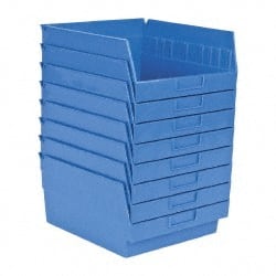 Quantum Storage QSB209BLCS Plastic Hopper Shelf Bin: Blue 