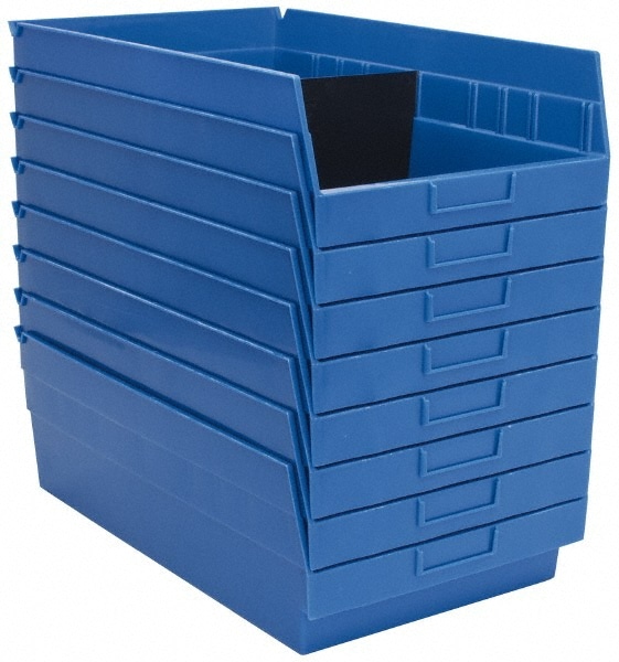 Treston Shelf Storage Bin, Red/Blue, 6 PK SBS6-3015-6