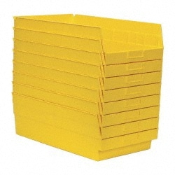 Plastic Hopper Shelf Bin: Yellow