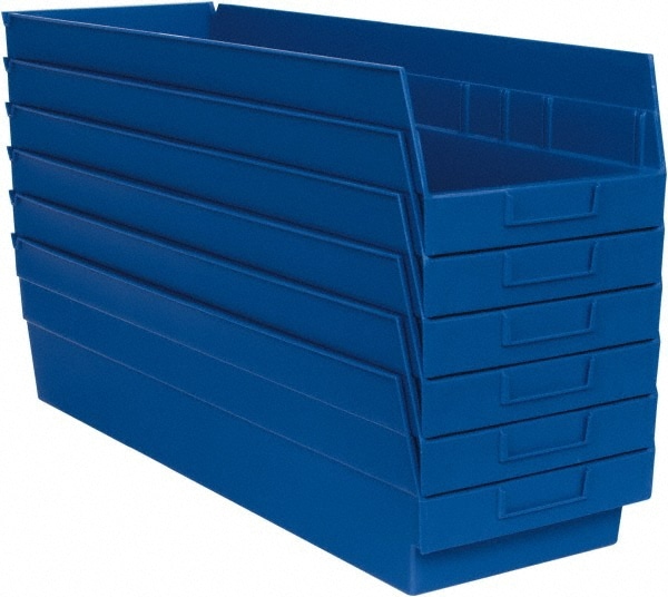 Plastic Hopper Shelf Bin: Blue