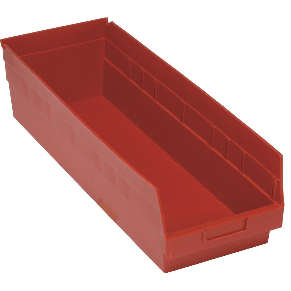 Plastic Hopper Shelf Bin: Red
