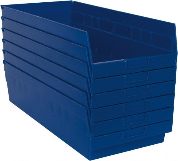 Quantum Storage QSB216BLCS Plastic Hopper Shelf Bin: Blue 